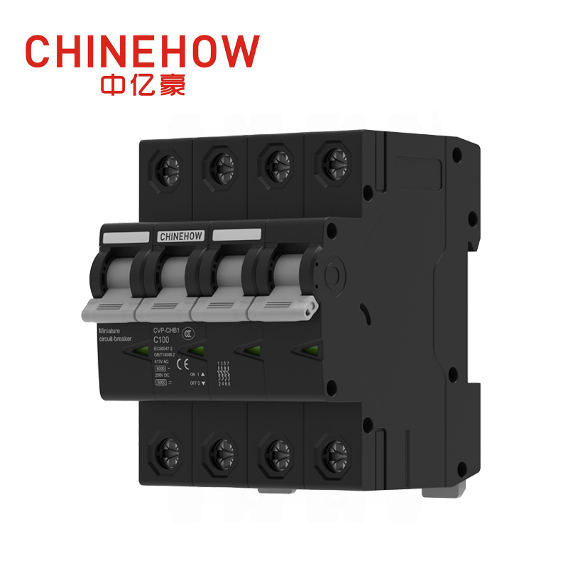 CVP-CHB1 Series IEC 4P Black Mini Miniature Circuit Breaker