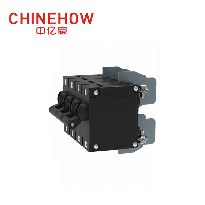 CVP-TH Hydraulic Magnetic Circuit Breaker Long Handle Actuator Per Unit with M4 Screw With Upturend Lugs 4P 