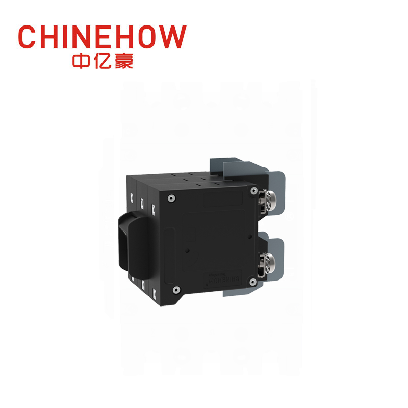 CVP-TH Hydraulic Magnetic Circuit Breaker Angle Rocker Actuator with Guard and M4 Screw With Upturend Lugs 3P 