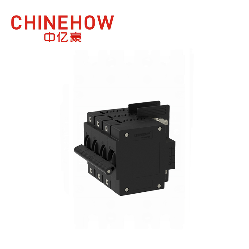 CVP-FR Hydraulic Magnetic Circuit Breaker Long Handle Actuator with M6 Stud and Terminal Barriers 3P + Remote Control 