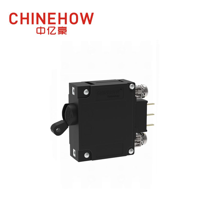 CVP-TH Hydraulic Magnetic Circuit Breaker Long Handle Actuator with Auxiliary switch and M5 Screw Bus 1P 