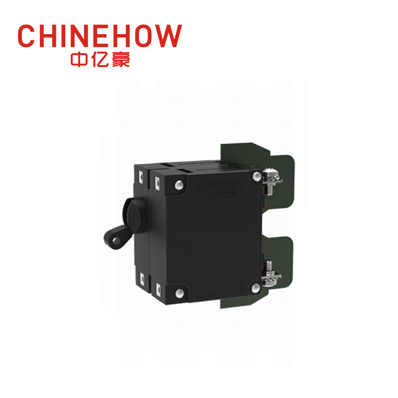 CVP-TH Hydraulic Magnetic Circuit Breaker Long Handle Actuator per Pole with M4 Screw With Upturend Lugs 2P