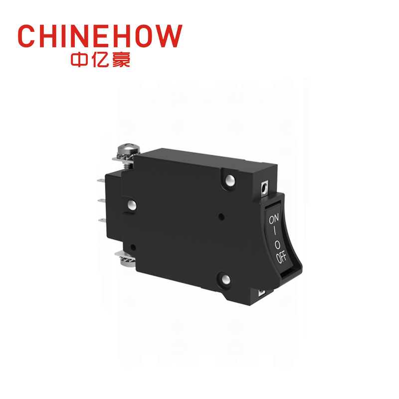 CVP-BM Hudraulic Magnetic Circuit Breaker Angle Rocker With Guard Actuator with M4 Screw Bus Auxiliary Switch 1P 