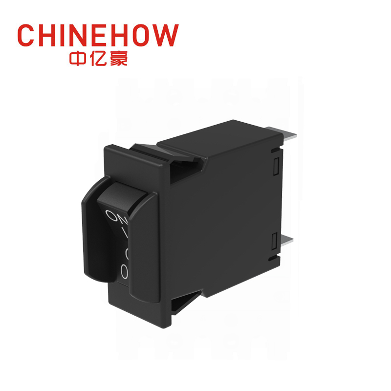 CVP-SM Hudraulic Magnetic Circuit Breaker Angle Rocker With Guard Actuator with Tab(Q.C.250) 1P Black