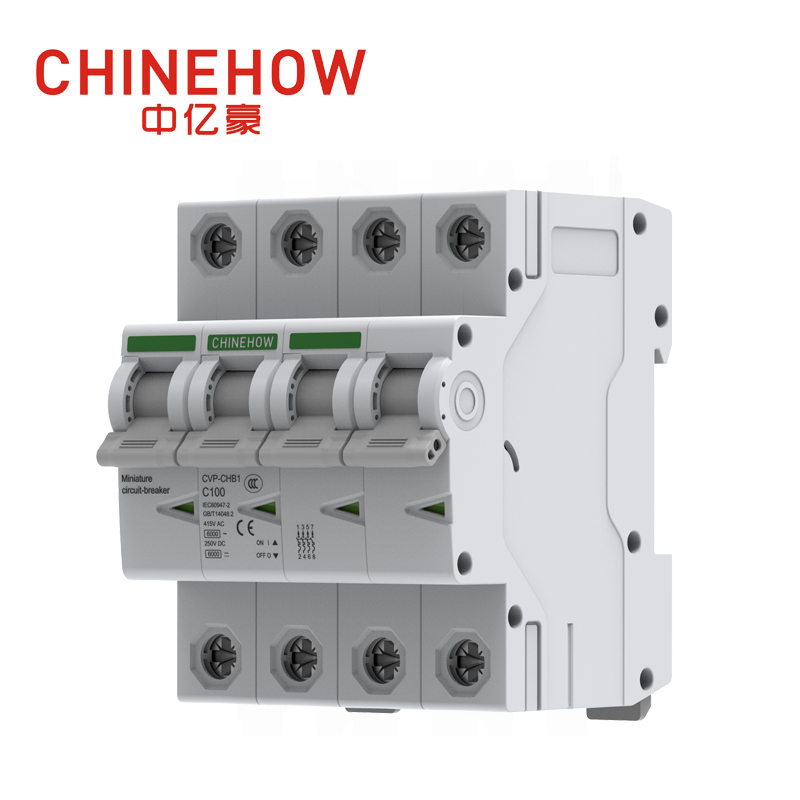 CVP-CHB1 Series IEC 4P White Miniature Circuit Breaker