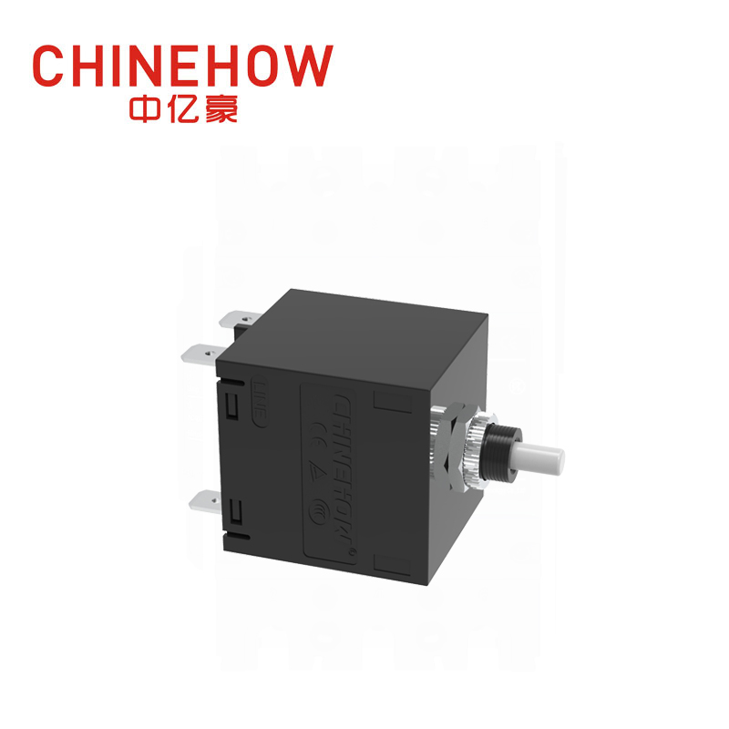 CVP-SM Hudraulic Magnetic Circuit Breaker Push To Reset Actuator with Tab(Q.C.250) 2P Black