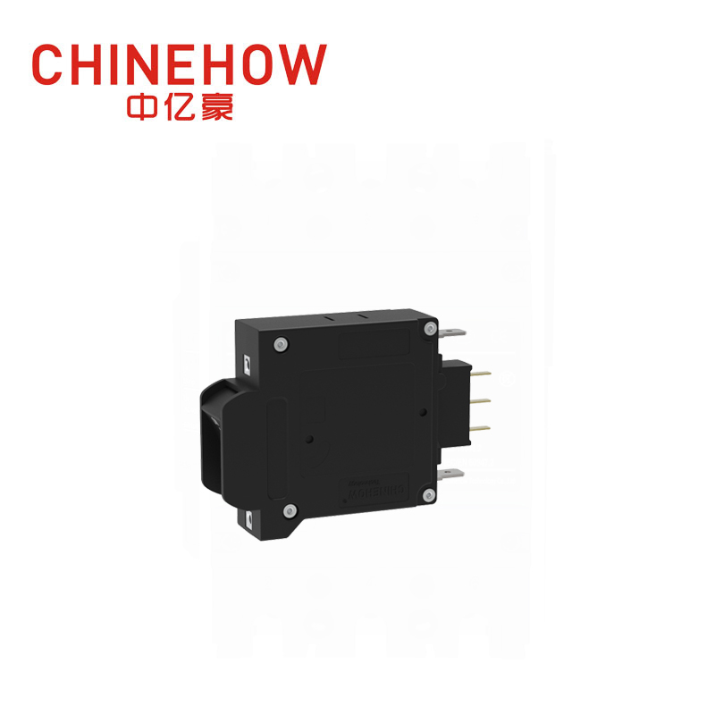 CVP-TH Hydraulic Magnetic Circuit Breaker Angle Rocker Actuator with Guard auxiliary switch and Tab(Q.C.250) 1P