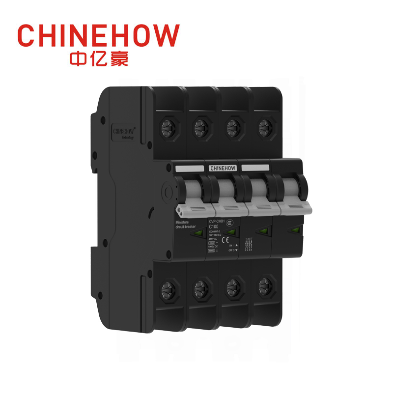 CVP-CHB1 Series 4P Black Miniature Circuit Breaker