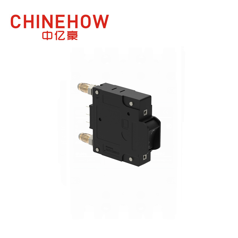 CVP-FR Hydraulic Magnetic Circuit Breaker Angle Rocker Actuator with Guard with Bullet and Auxiliary Switch 1P 