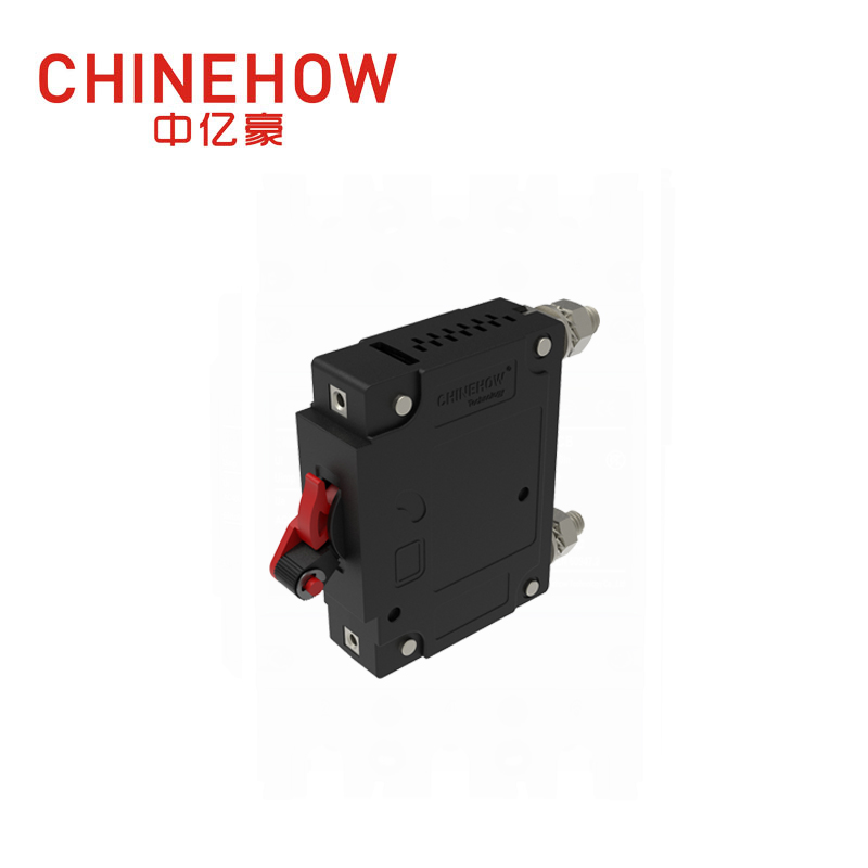 CVP-FR Hydraulic Magnetic Circuit Breaker Long Handle Actuator with M6 Stud and Lock 1P