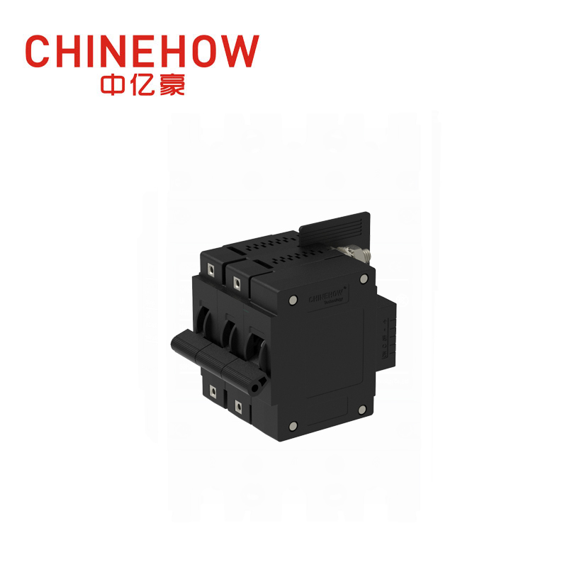 CVP-FR Hydraulic Magnetic Circuit Breaker Long Handle Actuator with M6 Stud and Terminal Barriers 2P + Remote Control 
