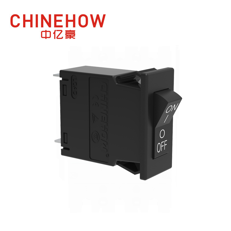 CVP-SM Hudraulic Magnetic Circuit Breaker Angle Rocker Actuator with Tab(Q.C.250) 1P Black