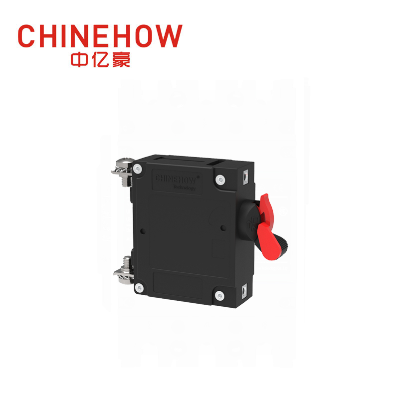 CVP-TH Hydraulic Magnetic Circuit Breaker Long Handle Actuator with Guard with M4 Screw With Upturend Lugs 1P 