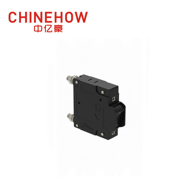 CVP-FR Hydraulic Magnetic Circuit Breaker Angle Rocker Actuator with Guard with M6 Stud 1P