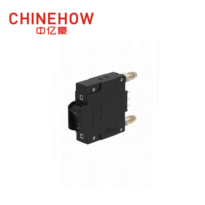CVP-FR Hydraulic Magnetic Circuit Breaker Angle Rocker Actuator with Guard with Bullet and Auxiliary Switch 1P 