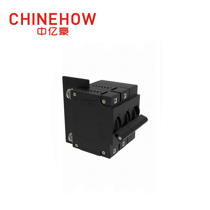 CVP-FR Hydraulic Magnetic Circuit Breaker Long Handle Actuator with M5 Screw and Terminal Barriers 2P + Remote Control 