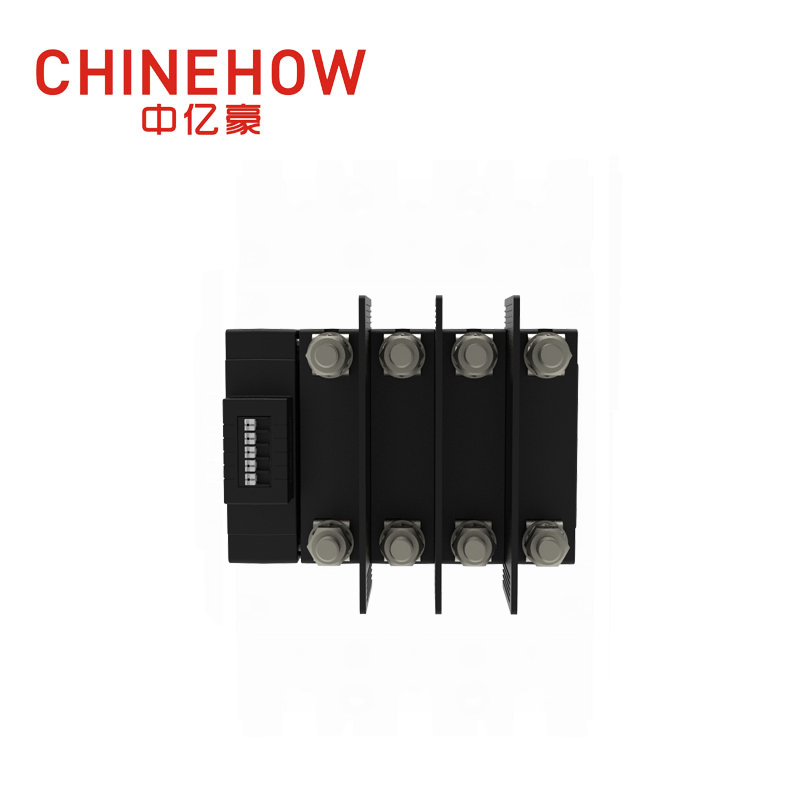 CVP-FR Hydraulic Magnetic Circuit Breaker Long Handle Actuator with M6 Stud and Terminal Barriers 4P + Remote Control 