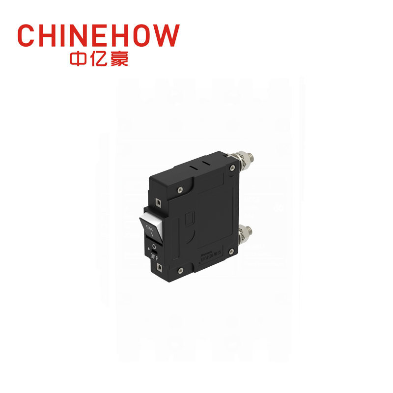 CVP-FR Hydraulic Magnetic Circuit Breaker Flat Rocker Actuator with Guard with M6 Stud 1P