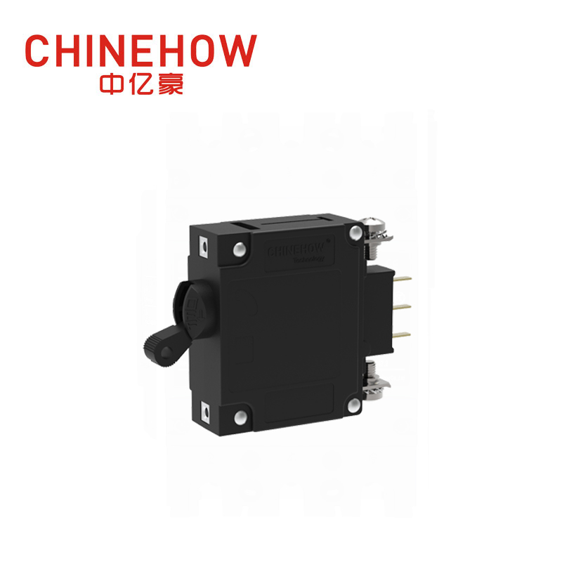 CVP-TH Hydraulic Magnetic Circuit Breaker Long Handle Actuator with Auxiliary switch and M4 Screw With Upturend Lugs 1P 