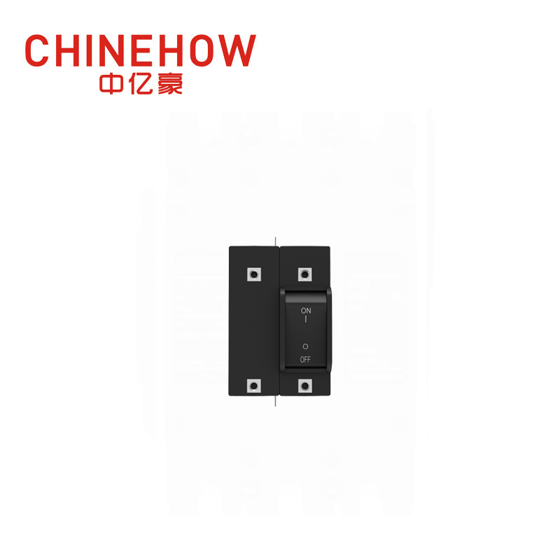 CVP-TH Hydraulic Magnetic Circuit Breaker Angle Rocker Actuator with Guard and M5 Screw Bus 2P