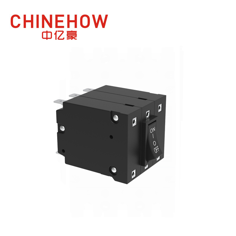 CVP-BM Hudraulic Magnetic Circuit Breaker Angle Rocker Actuator with Tab(Q.C.250) 3P 