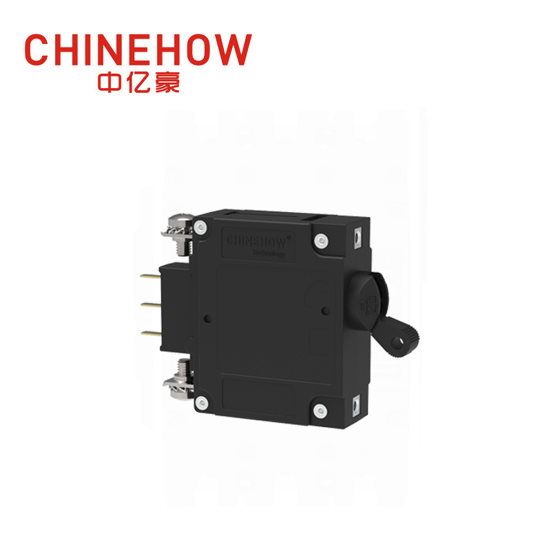 CVP-TH Hydraulic Magnetic Circuit Breaker Long Handle Actuator with Auxiliary switch and M4 Screw With Upturend Lugs 1P 