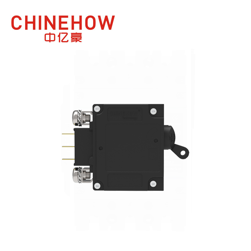 CVP-TH Hydraulic Magnetic Circuit Breaker Long Handle Actuator with Auxiliary switch and M5 Screw Bus 1P 