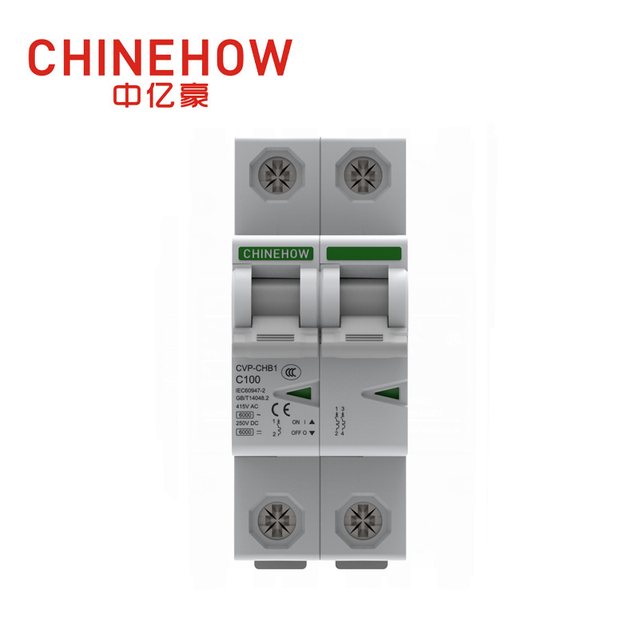 CVP-CHB1 Series IEC 2P White Miniature Circuit Breaker