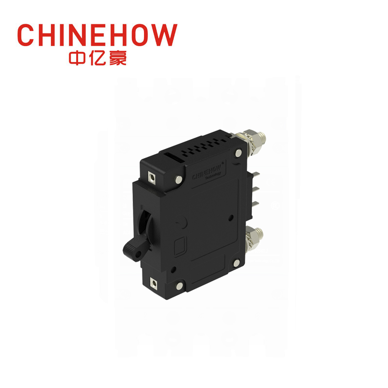 CVP-FR Hydraulic Magnetic Circuit Breaker Long Handle Actuator with M6 Stud and Auxiliary Switch 1P 