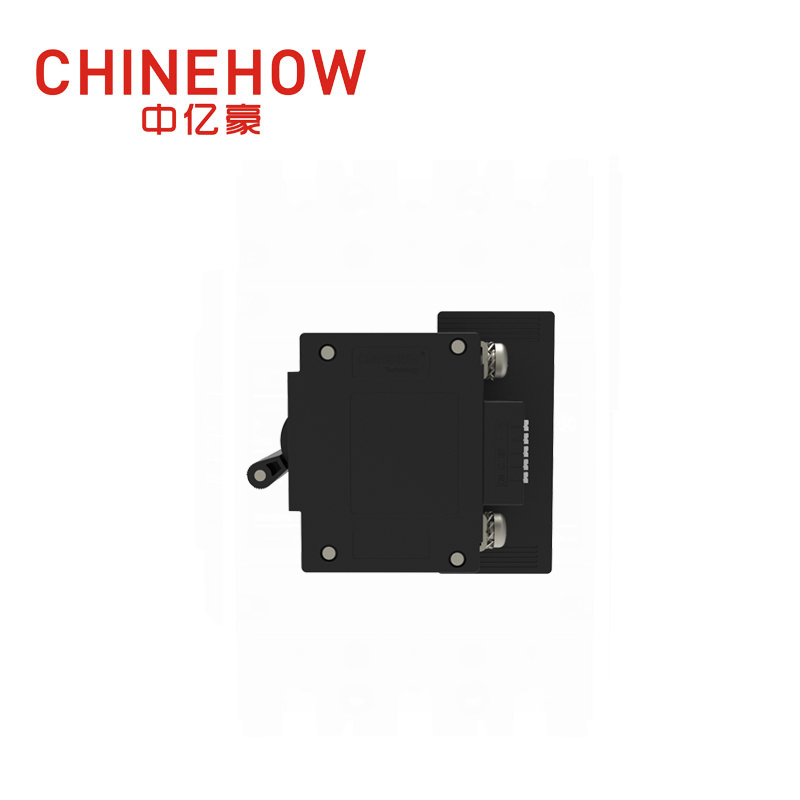 CVP-FR Hydraulic Magnetic Circuit Breaker Long Handle Actuator with M5 Screw and Terminal Barriers 2P + Remote Control 