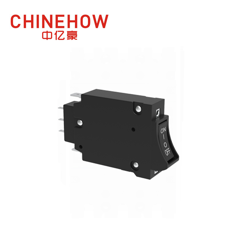 CVP-BM Hudraulic Magnetic Circuit Breaker Angle Rocker With Guard Actuator with Tab(Q.C.250) Auxiliary Switch 1P 