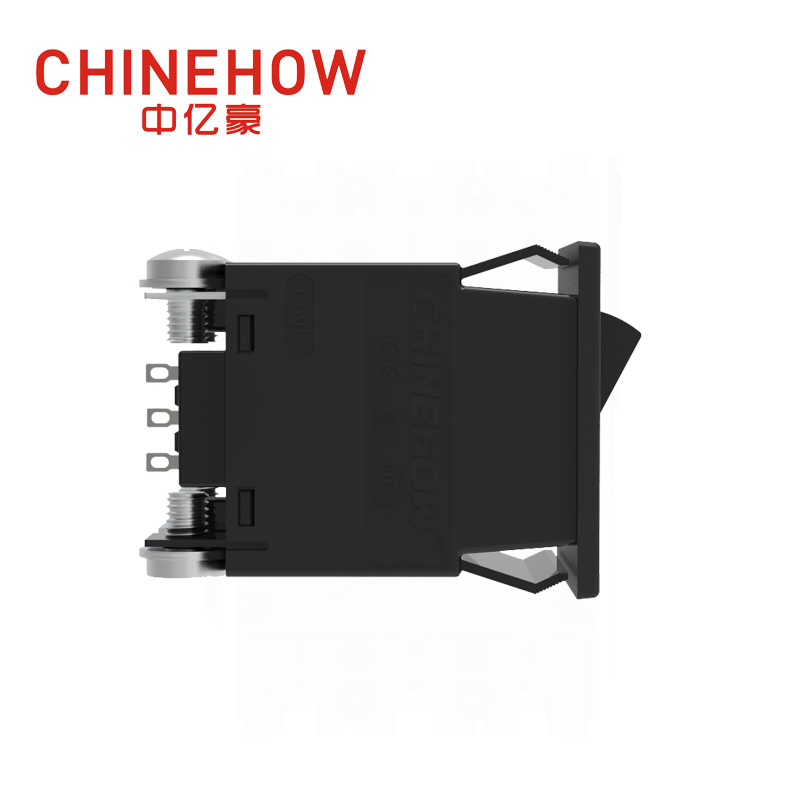 CVP-SM Hudraulic Magnetic Circuit Breaker Angle Rocker Actuator with M4 Screw Bus 2P Black Auxiliary Switch