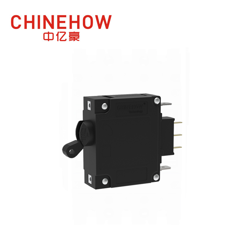 CVP-TH Hydraulic Magnetic Circuit Breaker Long Handle Actuator with Auxiliary switch and Tab(Q.C.250) 1P 