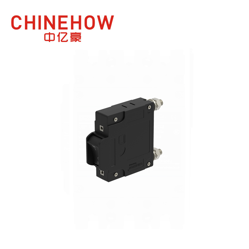 CVP-FR Hydraulic Magnetic Circuit Breaker Angle Rocker Actuator with Guard with M6 Stud 1P