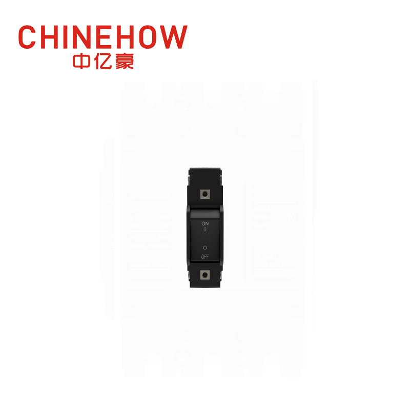 CVP-FR Hydraulic Magnetic Circuit Breaker Angle Rocker Actuator with Guard with Bullet and Auxiliary Switch 1P 
