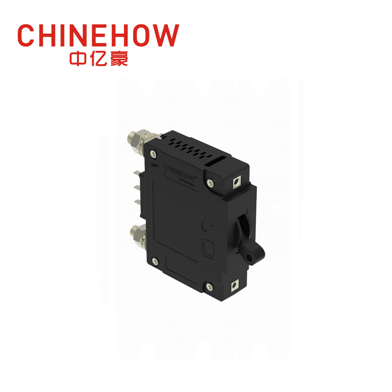 CVP-FR Hydraulic Magnetic Circuit Breaker Long Handle Actuator with M6 Stud and Auxiliary Switch 1P 