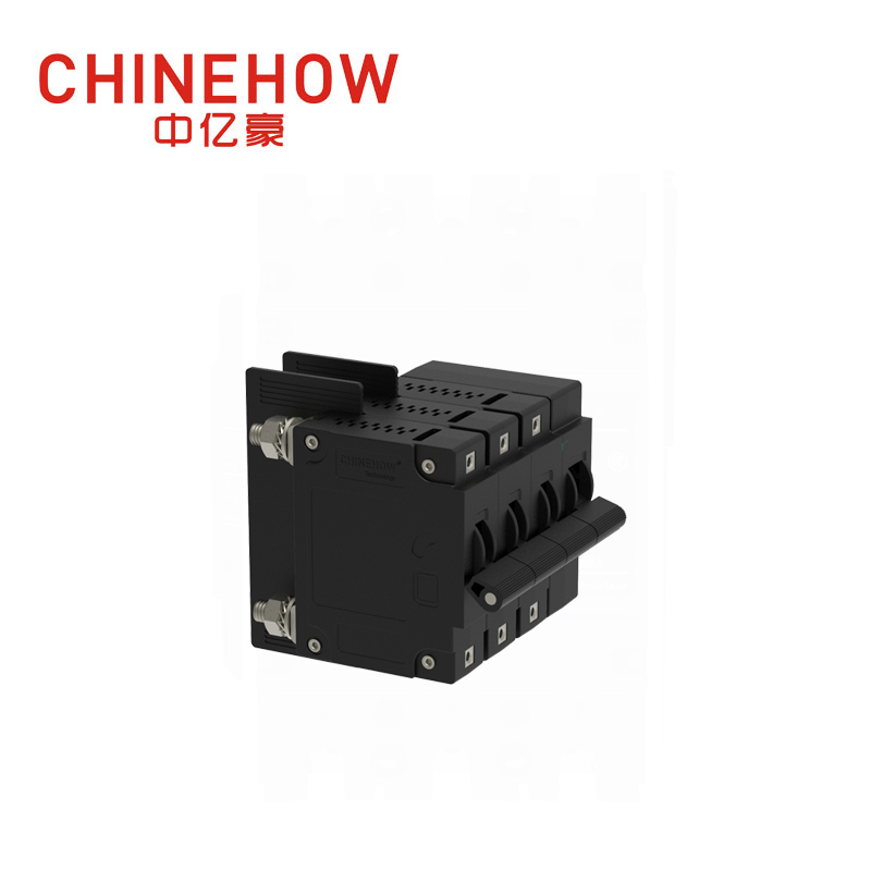 CVP-FR Hydraulic Magnetic Circuit Breaker Long Handle Actuator with M6 Stud and Terminal Barriers 3P + Remote Control 