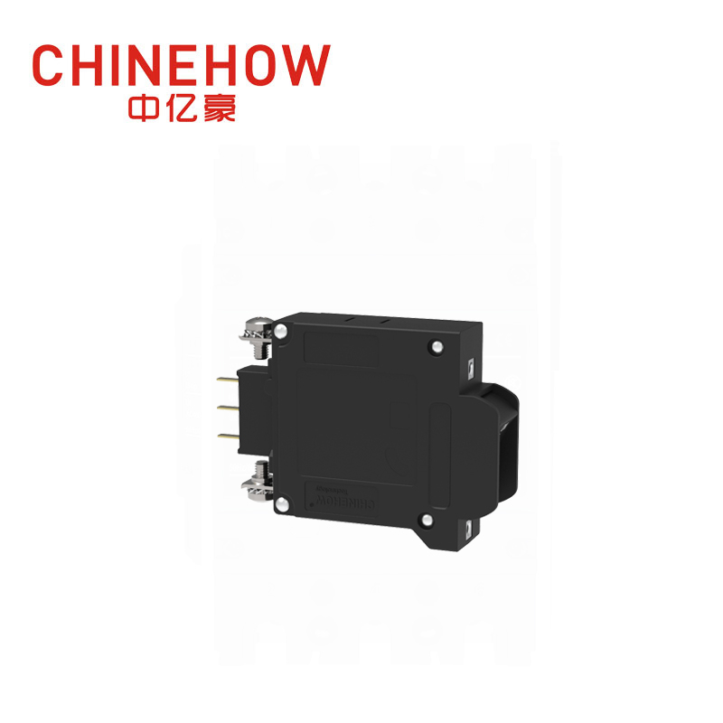 CVP-TH Hydraulic Magnetic Circuit Breaker Angle Rocker Actuator with Guard auxiliary switch and M4 Screw With Upturend Lugs 1P 
