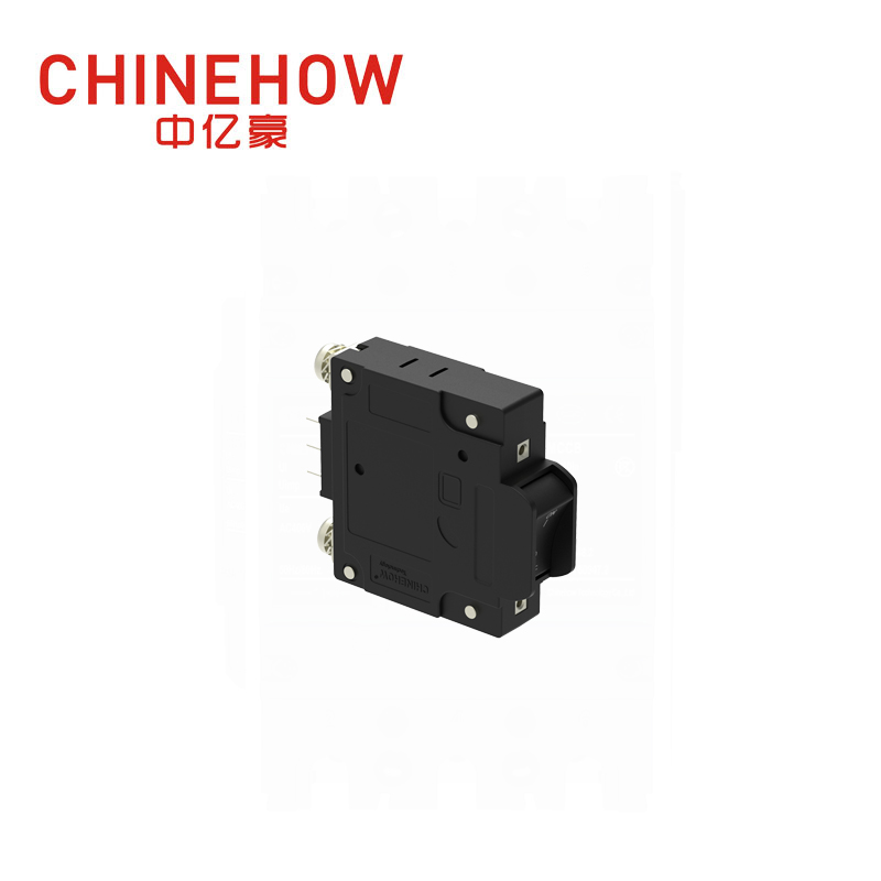 CVP-FR Hydraulic Magnetic Circuit Breaker Angle Rocker Actuator with Guard with M5 Screw and Auxiliary Switch 1P 