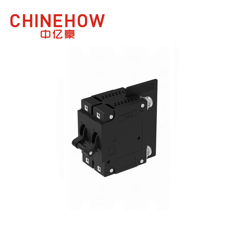 CVP-FR Hydraulic Magnetic Circuit Breaker Long Handle Actuator Per Pole with M5 Screw and Terminal Barriers 2P
