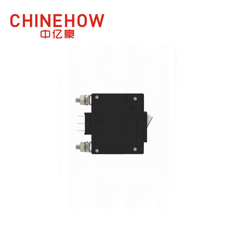 CVP-FR Hydraulic Magnetic Circuit Breaker Flat Rocker Actuator with Guard with M6 Stud and Auxiliary Switch 1P 