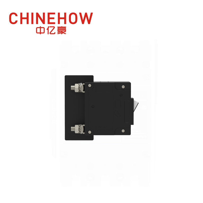CVP-FR Hydraulic Magnetic Circuit Breaker Flat Rocker Actuator with Guard with M6 Stud 2P 