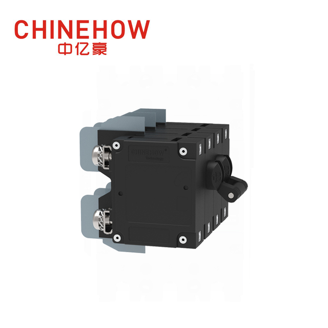 CVP-TH Hydraulic Magnetic Circuit Breaker Long Handle Actuator 2Pole with M5 Screw Bus 4P 