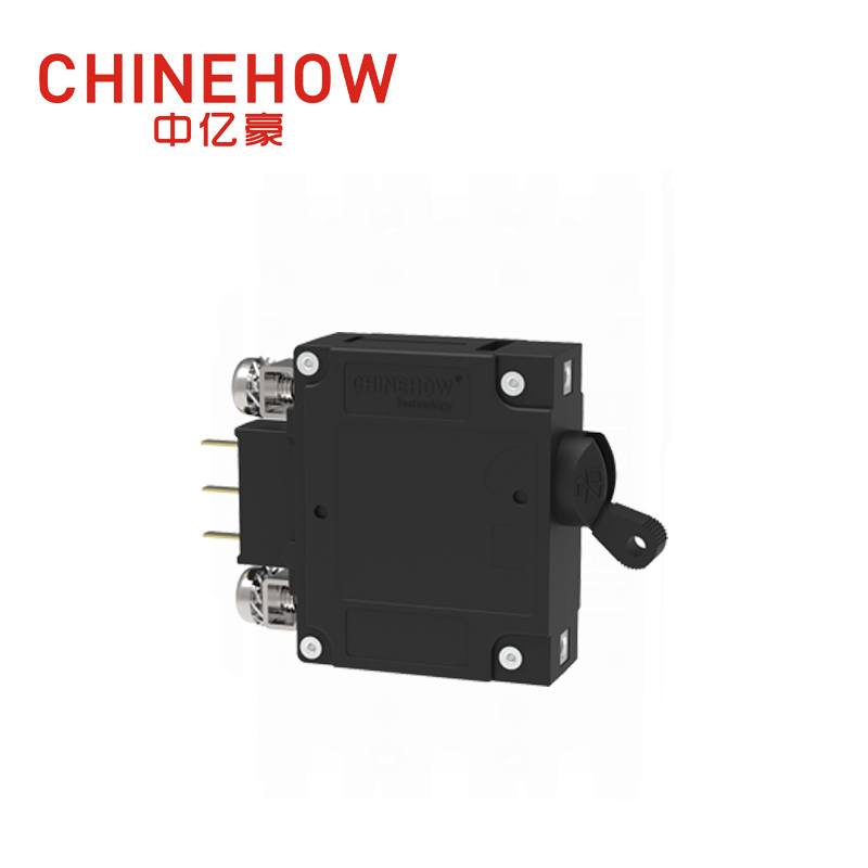CVP-TH Hydraulic Magnetic Circuit Breaker Long Handle Actuator with Auxiliary switch and M5 Screw Bus 1P 