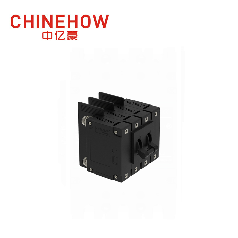 CVP-FR Hydraulic Magnetic Circuit Breaker Long Handle Actuator Per Unit with M5 Screw and Terminal Barriers 4P