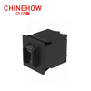 CVP-SM Hudraulic Magnetic Circuit Breaker Angle Rocker With Guard Actuator with Tab(Q.C.250) 2P Black