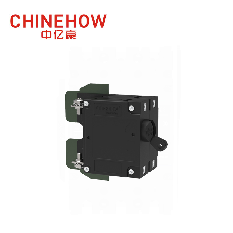 CVP-TH Hydraulic Magnetic Circuit Breaker Long Handle Actuator per Pole with M4 Screw With Upturend Lugs 2P