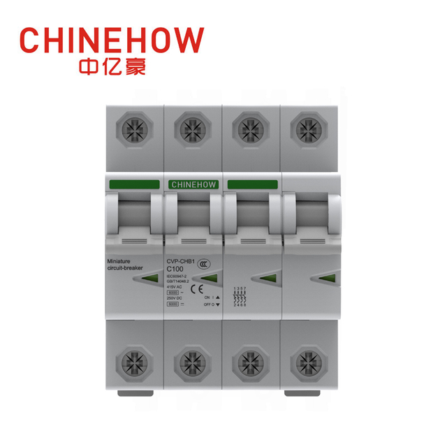 CVP-CHB1 Series IEC 4P White Miniature Circuit Breaker