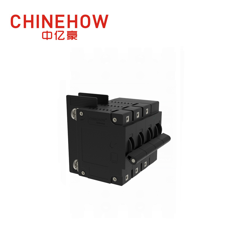 CVP-FR Hydraulic Magnetic Circuit Breaker Long Handle Actuator with M5 Screw and Terminal Barriers 3P + Remote Control 