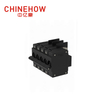 CVP-FR Hydraulic Magnetic Circuit Breaker Long Handle Actuator with M6 Stud and Terminal Barriers 4P + Remote Control 